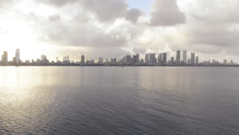 mumbai skyline at sunset