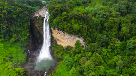 waterfall in the jungle. sri lanka.