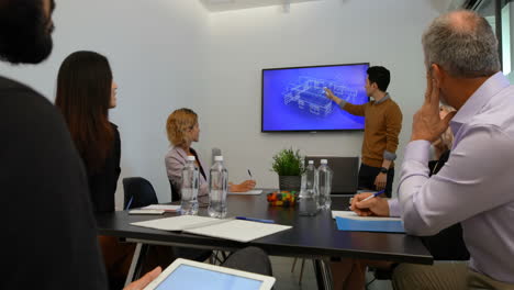 Businessman-giving-presentation-in-conference-room-4k