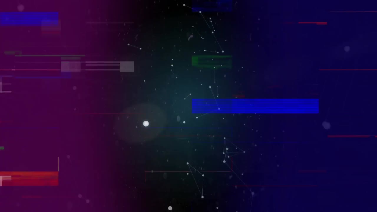 카메라는 삼각형을 향해 나아가고, 그 다음에는 공과 우주가  ⁇ 어리 효과가 있습니다.