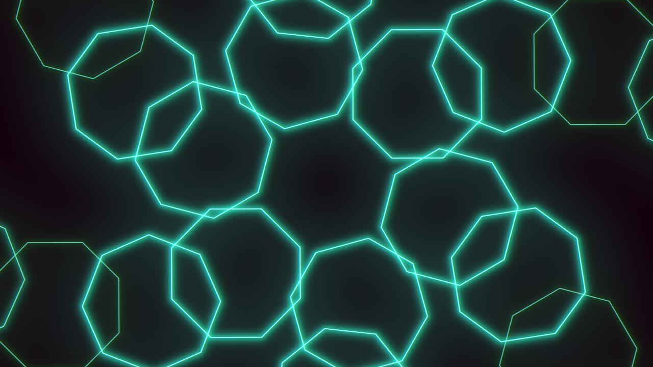 Glowing blue lines forming geometric hexagonal pattern in striking modern design