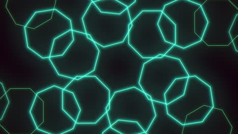 glowing blue lines forming geometric hexagonal pattern in striking modern design