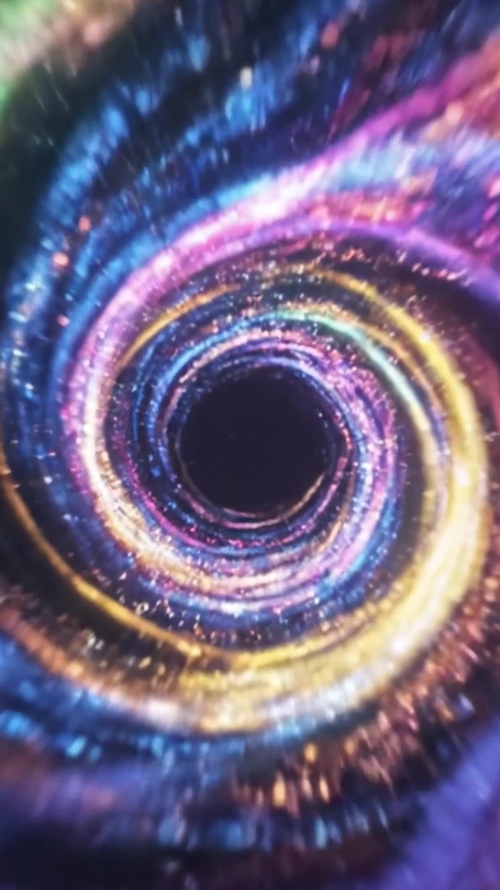 Un viaggio ipnotizzante attraverso un vortice cosmico, dove colori vivaci e motivi vorticosi si fondono per creare un'esperienza visiva mozzafiato che cattura l'immaginazione