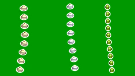ornamento de navidad cuerdas gráficos de movimiento con fondo de pantalla verde