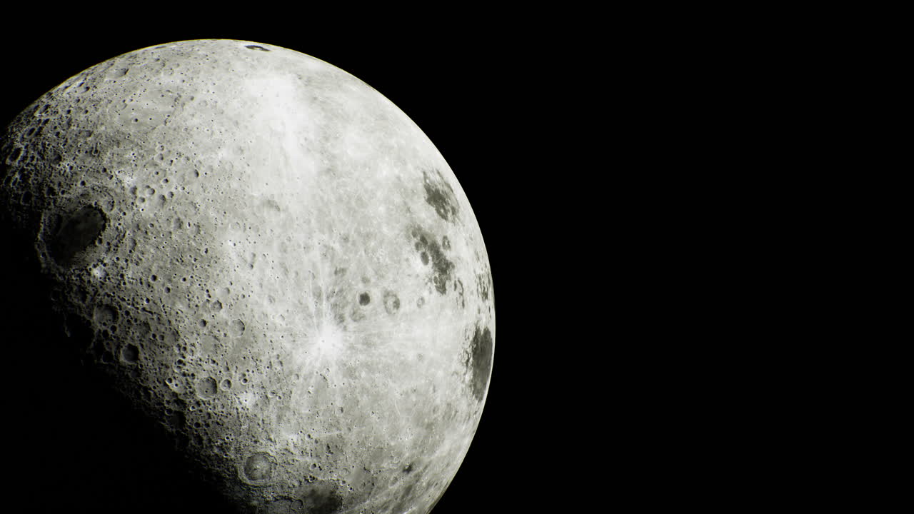 Bright and detailed view of the moon showing craters and surface texture