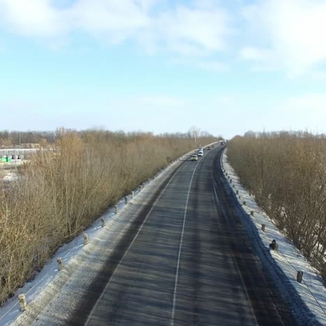 highway in winter day