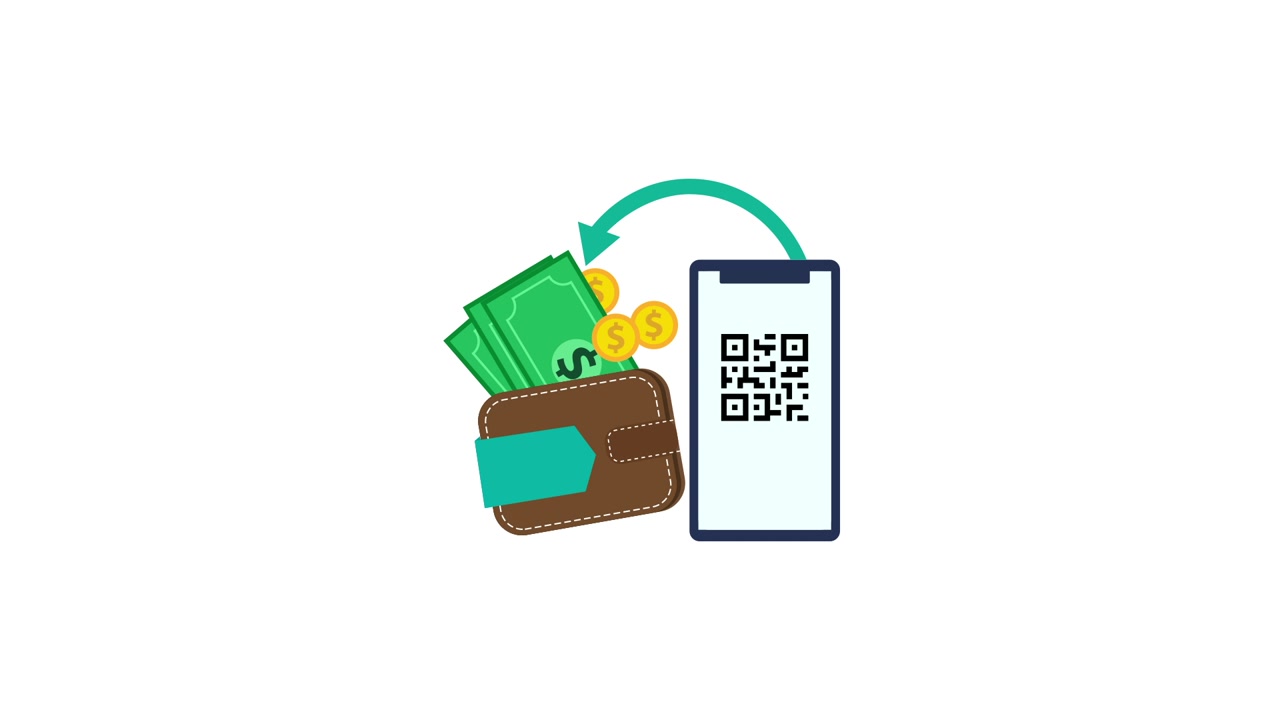 Digital Money Transfer from Wallet to Smartphone via QR Code