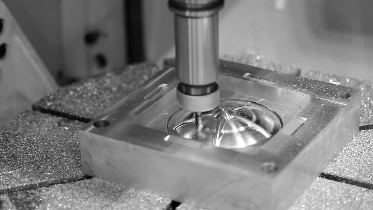 금속 가공 cnc 밀링 기계. 금속 절단 현대 가공 기술.