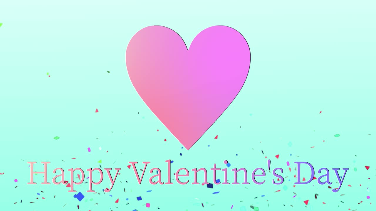 발렌타인 메시지 텍스트 애니메이션 모션 그래픽