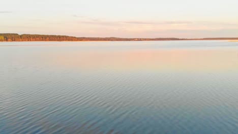 scenic golden hour ripples of jugla lake riga latvia aerial