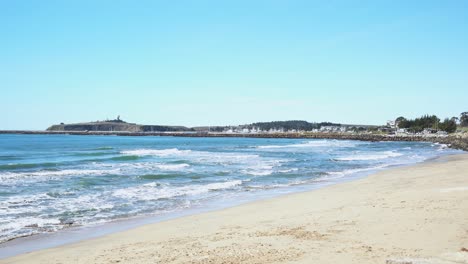 view of the beach in the afternoon