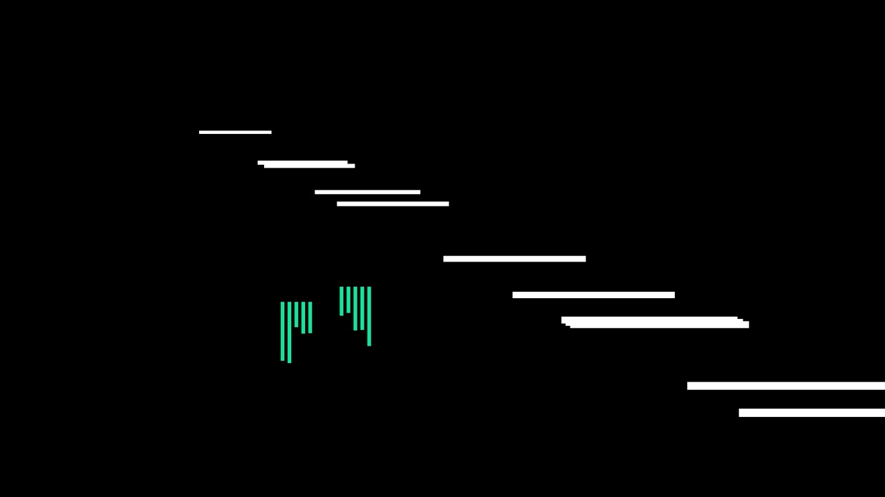 Abstract Digital Glitch Animation with Moving Geometric Lines