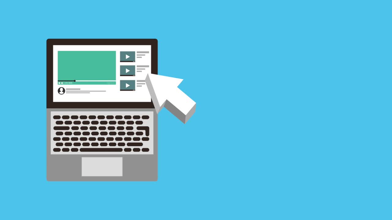 lista de reproducción de video de portátil haciendo clic en opciones