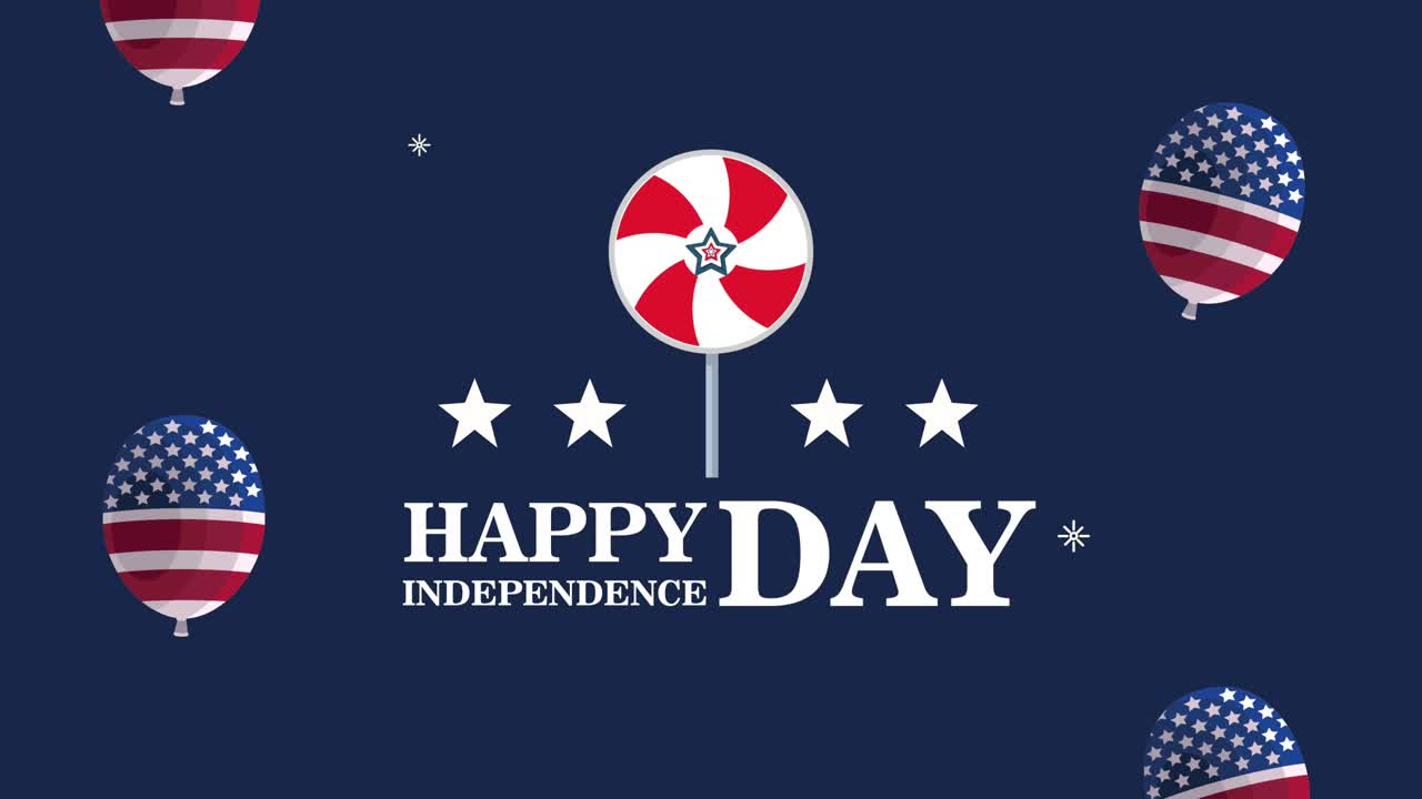 happy usa independence day lettering