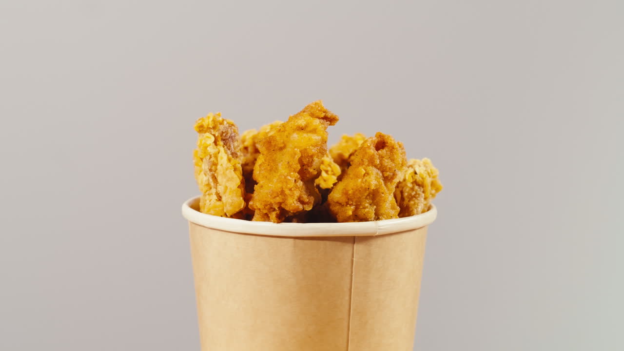 Crispy Fried Chicken in a Paper Cup