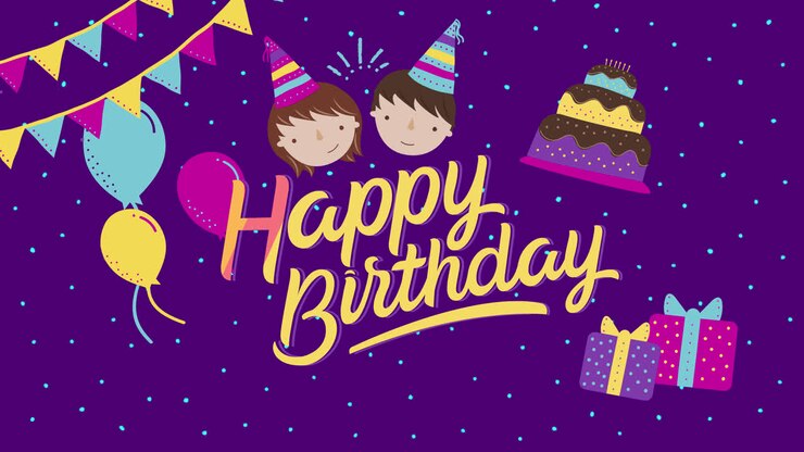 Happy Birthday Card with Kids