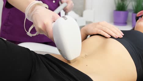 laser hair removal procedure on abdomen