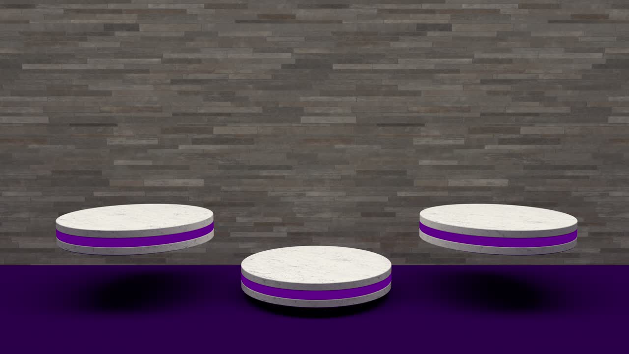 황금 제품 스탠드: 푸른 배경으로 박이는 빛을 키우는 빈 디스플레이에 미래주의 또는 포디움 기단.