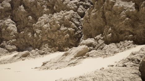 desert canyon with sand and rocks