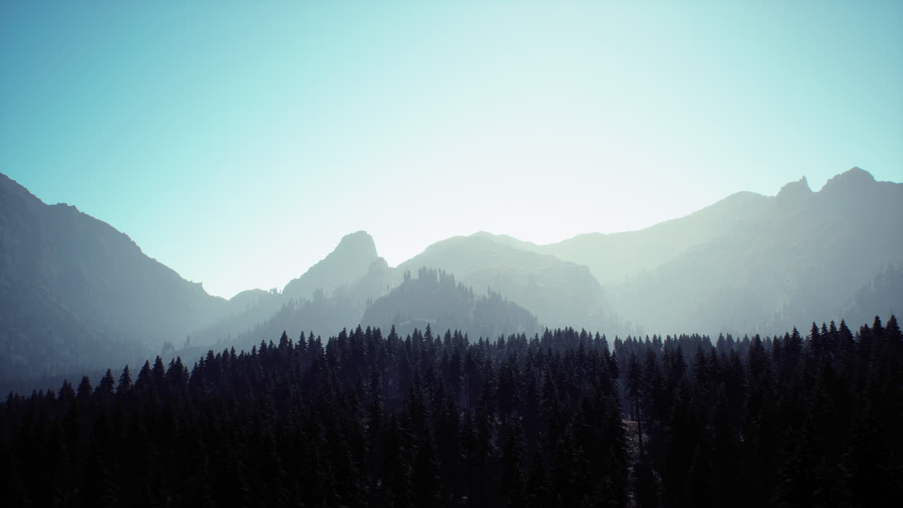 majestuosas montañas y bosques