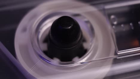 comenzar a reproducir la grabación de cinta de cassette de audio desde el principio, macro cerrar