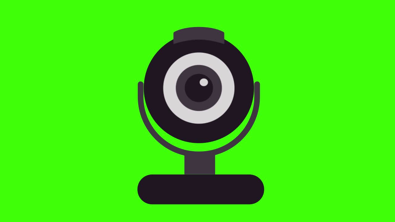 schermo verde, icona del reato di sicurezza, telecamera