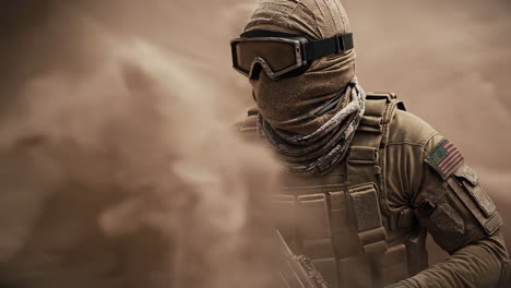 soldier in desert storm