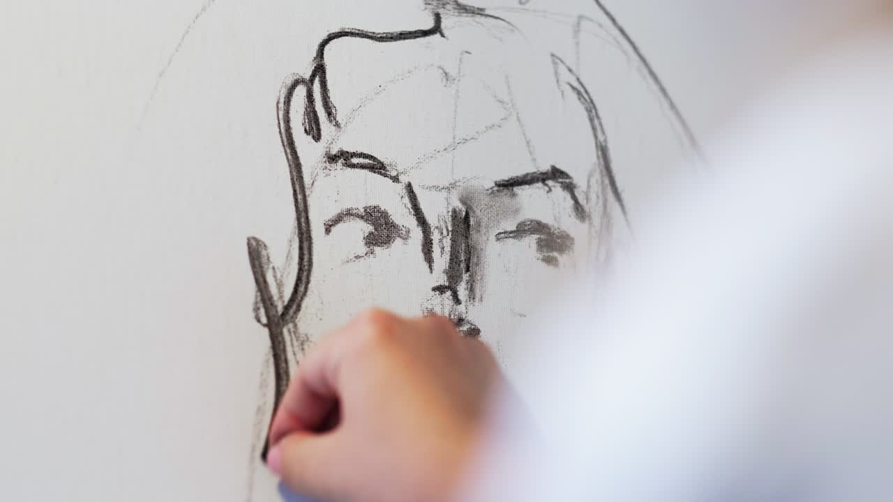 dibujo retrato proceso artístico creación de obras de arte