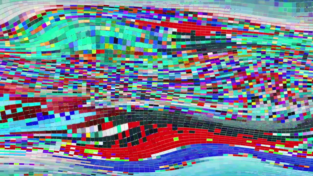 Transforming elegant geometrical pixelated cyberpunk holographic background