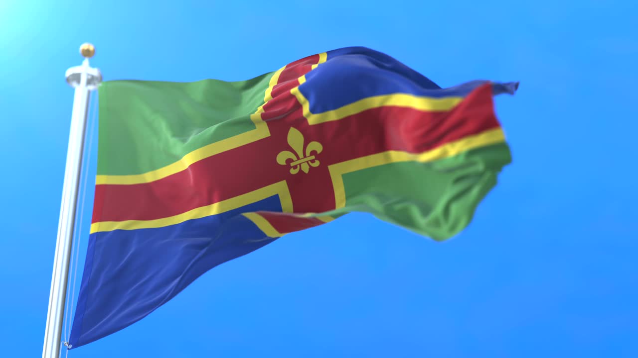 bandera del condado inglés de lincolnshire en las midlands orientales de inglaterra.