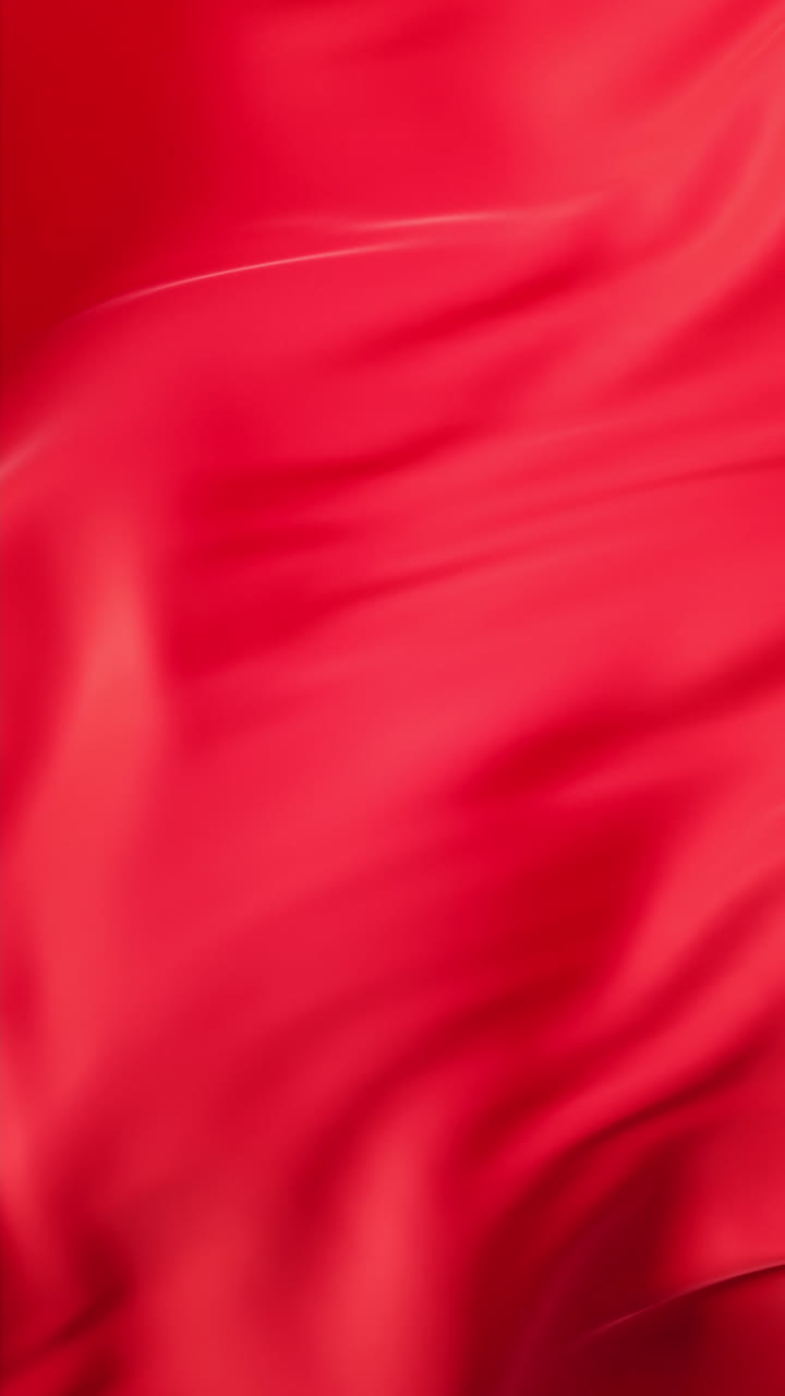 Sfondo di tessuto rosso fluttuante, rendering 3D