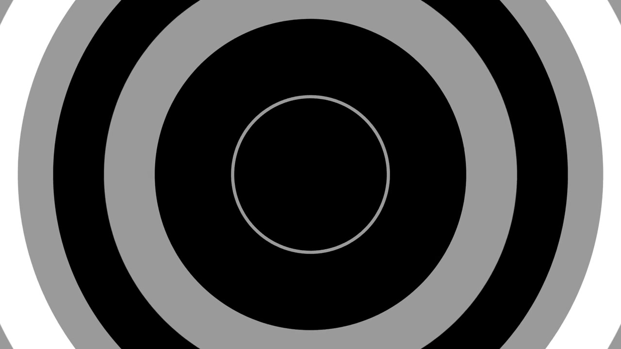 Abstract Animation of Expanding Concentric Circles on White Background