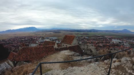 Landschaft-über-Der-Mittelalterlichen-Stadt