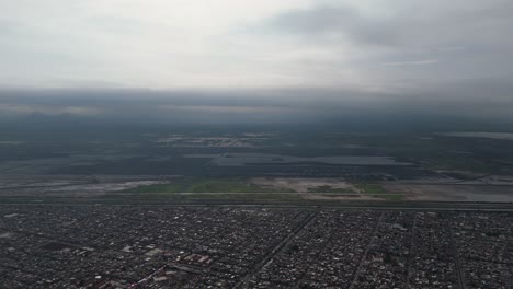 drone shot of lake texcoco's protected area