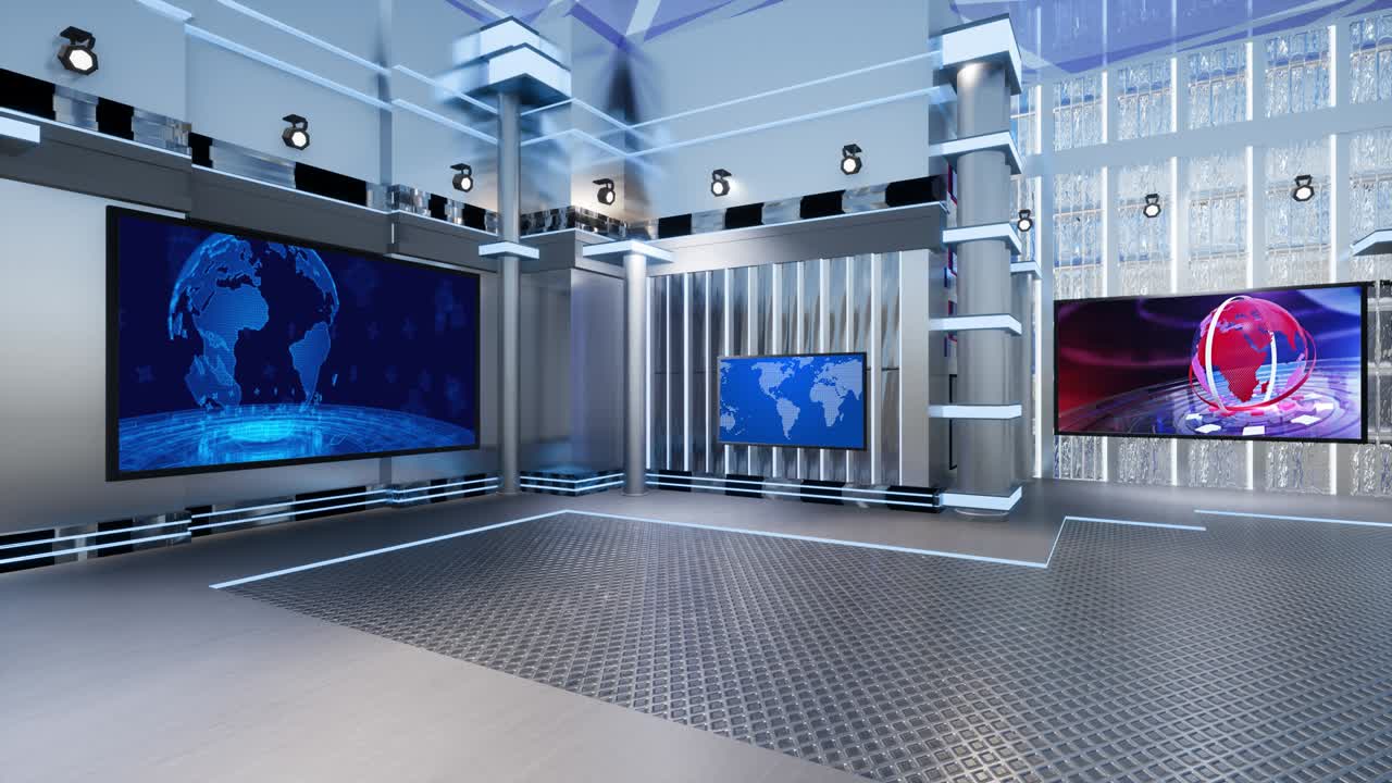 3D 가상 TV 스튜디오 뉴스