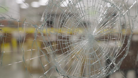 broken glass gunshot at destroyed kibbutz after hamas october 7th attack