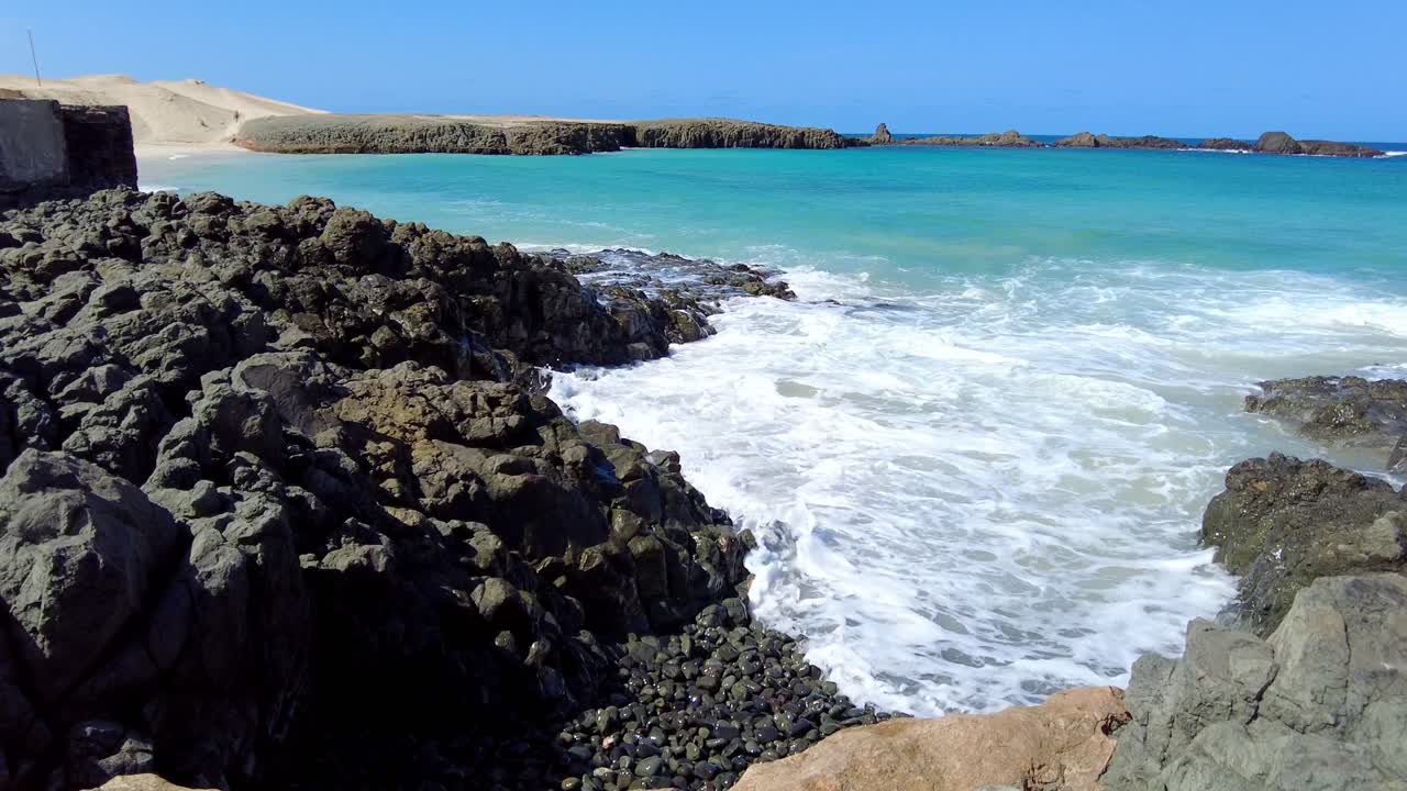 Costa sull'isola di Boa Vista, Capo Verde, Africa