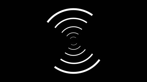 abstract animation of white spirals smoothly rotating against each other in the circle on the black background. animation. geometric fascinating loading spiral
