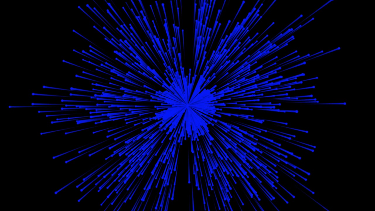4K glowing blue particle effect