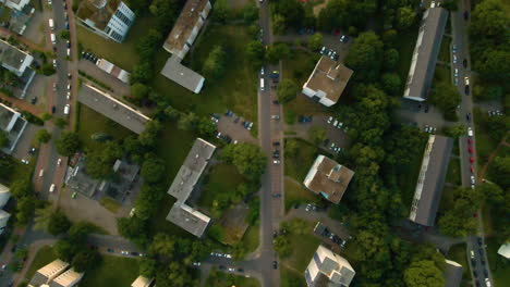 bird's eye view of the house structures at hutching suburb in bremen city, germany