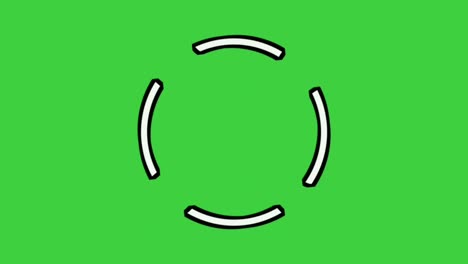 animación de borde de círculo giratorio en pantalla verde
