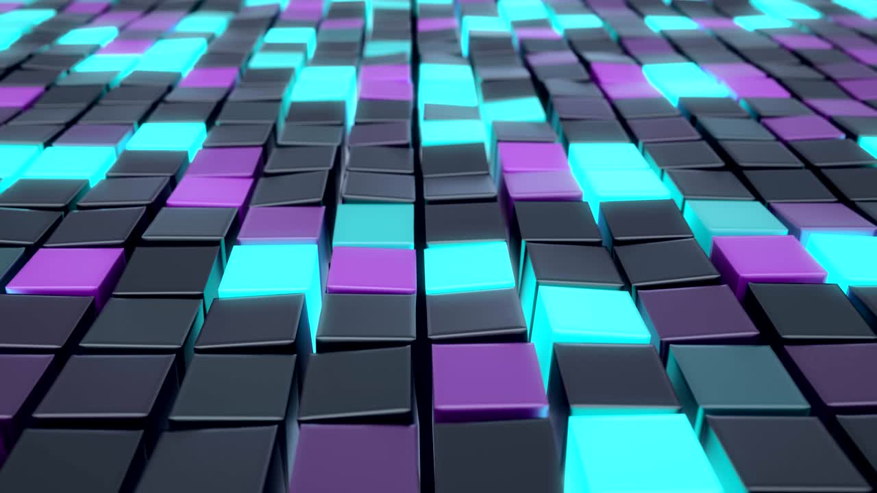 cubos poligonales. animación de bucle sin costuras.