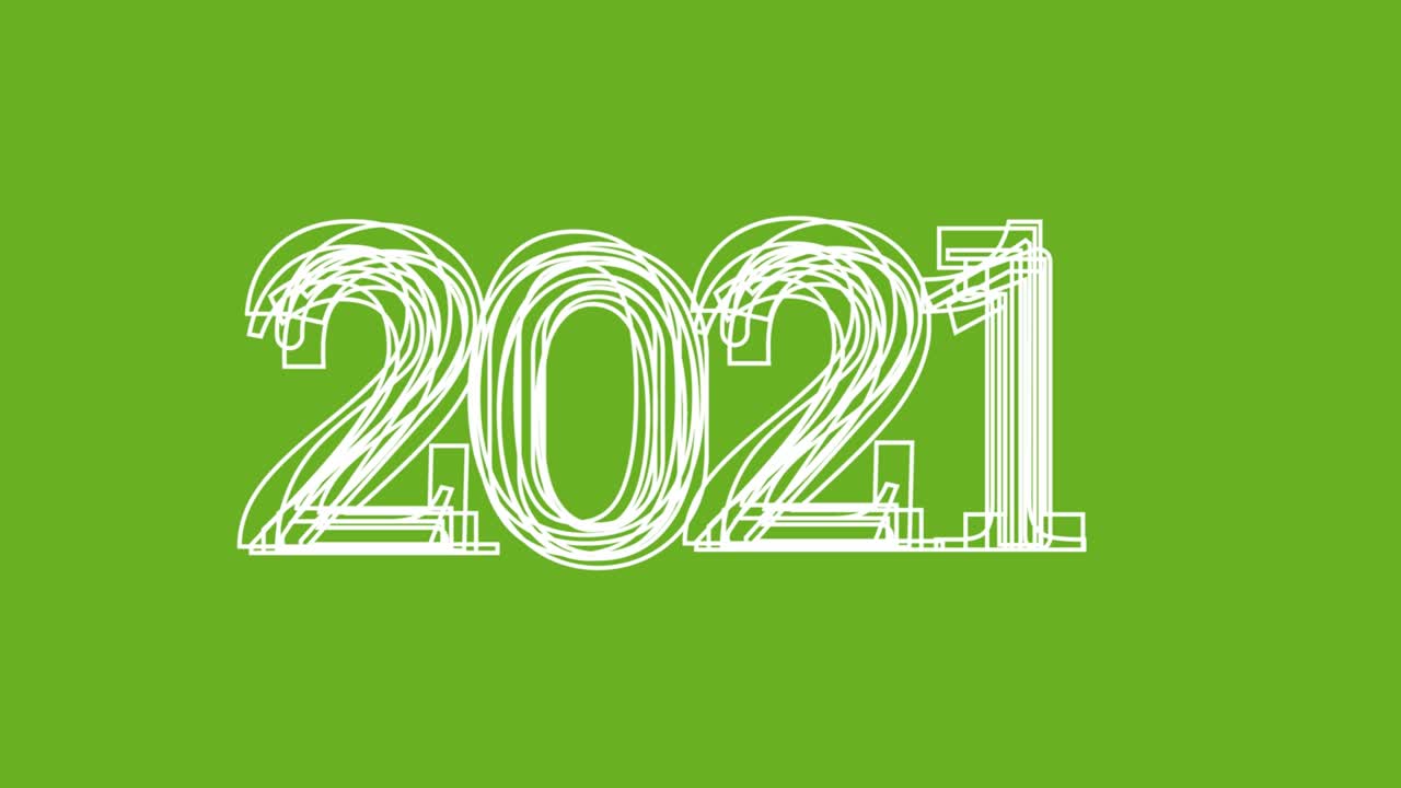 cambio de año nuevo de 2021 a 2022 fondo de signo lineal. ilustración animada