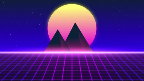 fondos de paisajes retro animados