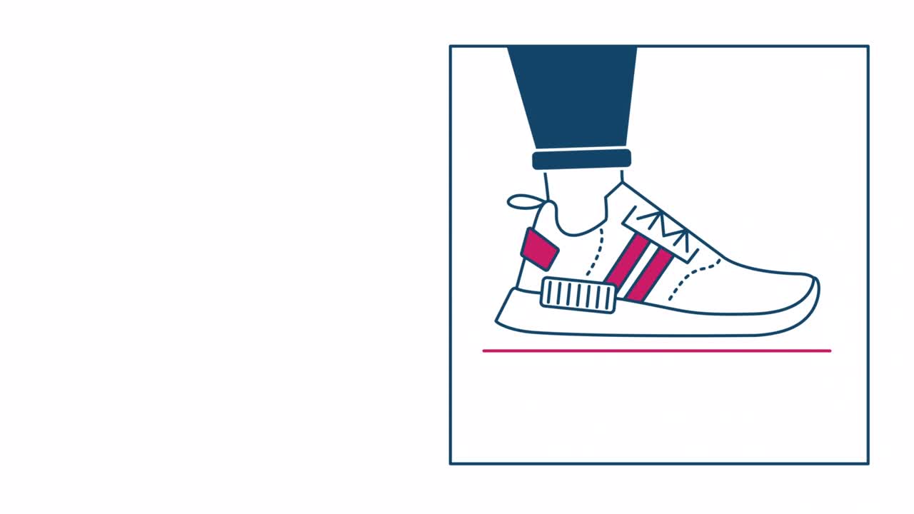 색 배경에 만화 트레이너의 4k 비디오