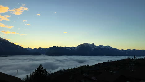 Flowing-clouds-timelapse-at-sunset-in-Sigriswil-in-the-Bernese-Oberland-in-Switzerland