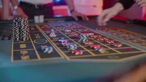 roulette table in a casino