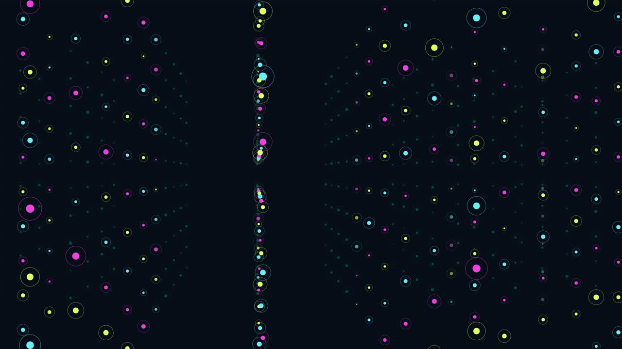 검은 공간의 선 패턴으로 연결된 점