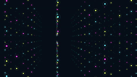 puntos conectados en patrón de líneas en el espacio negro