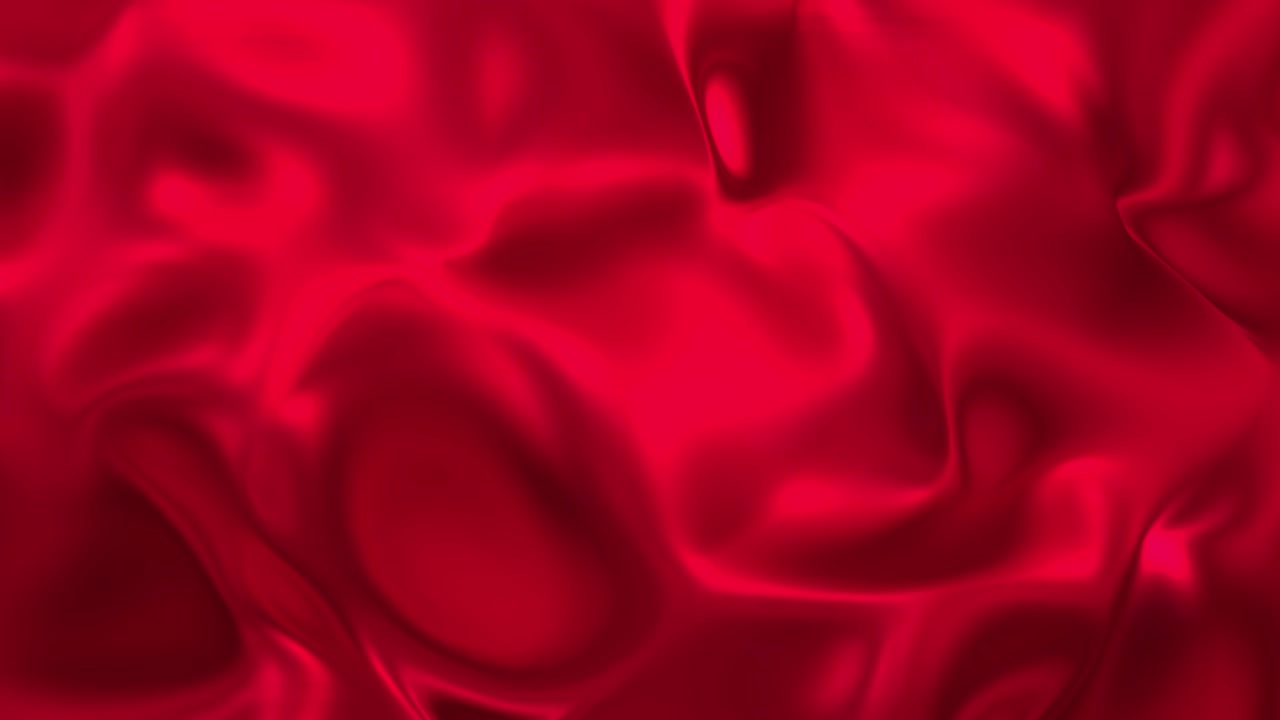 Sfondo liquido a onda metallica rossa. Texture di lava satinata glamour rendering 3D loop 4K